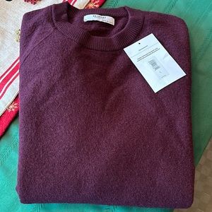 New men’s Banana Republic Sport wool/nylon sweater size large. Nice plum color.